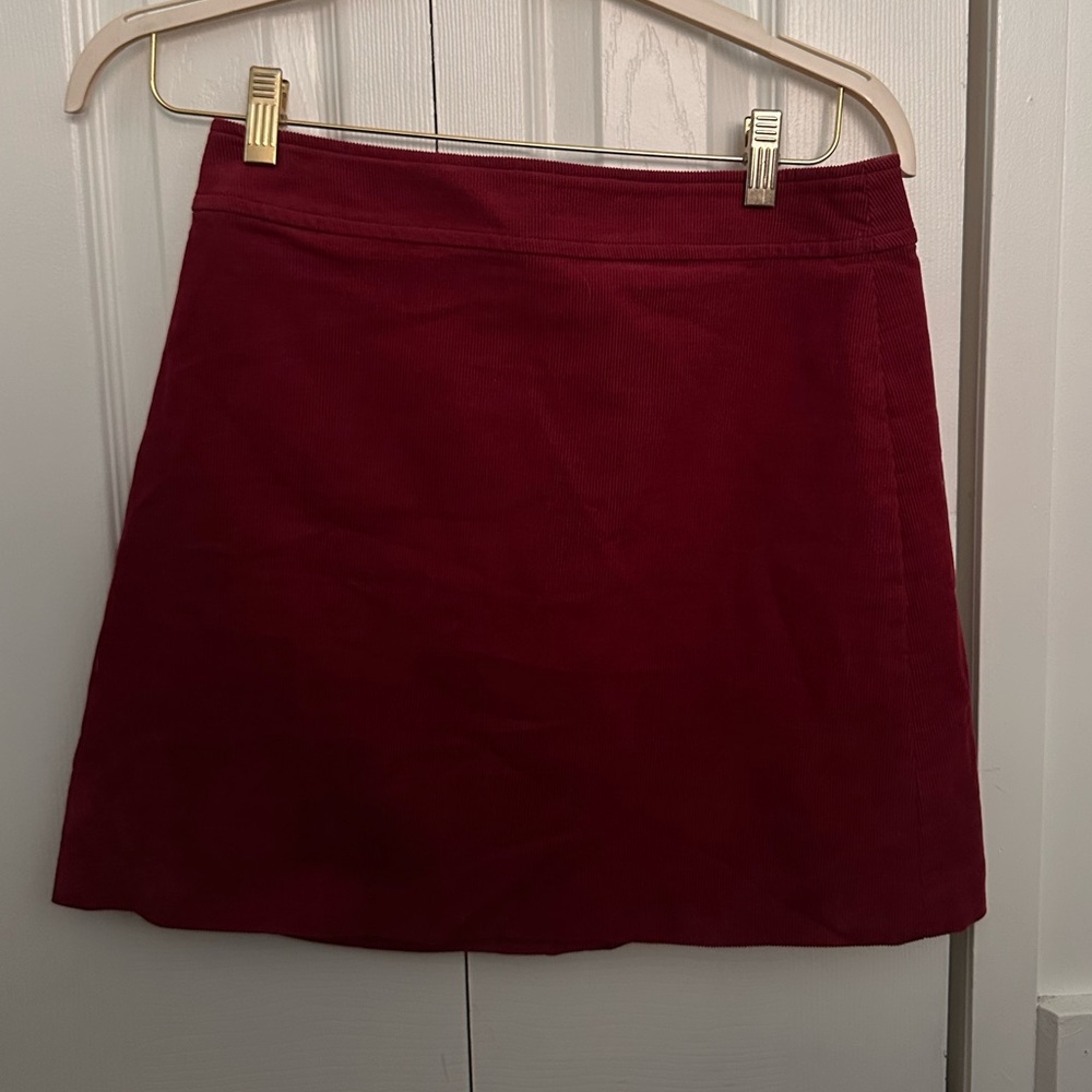 J. Crew Factory Rich Burgundy Mini Skirt